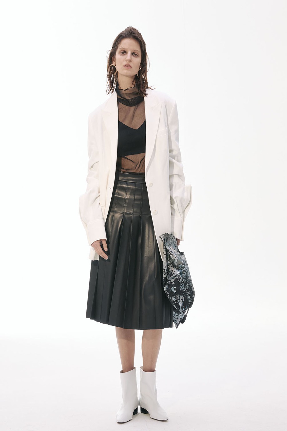 Leather Pleats Skirt