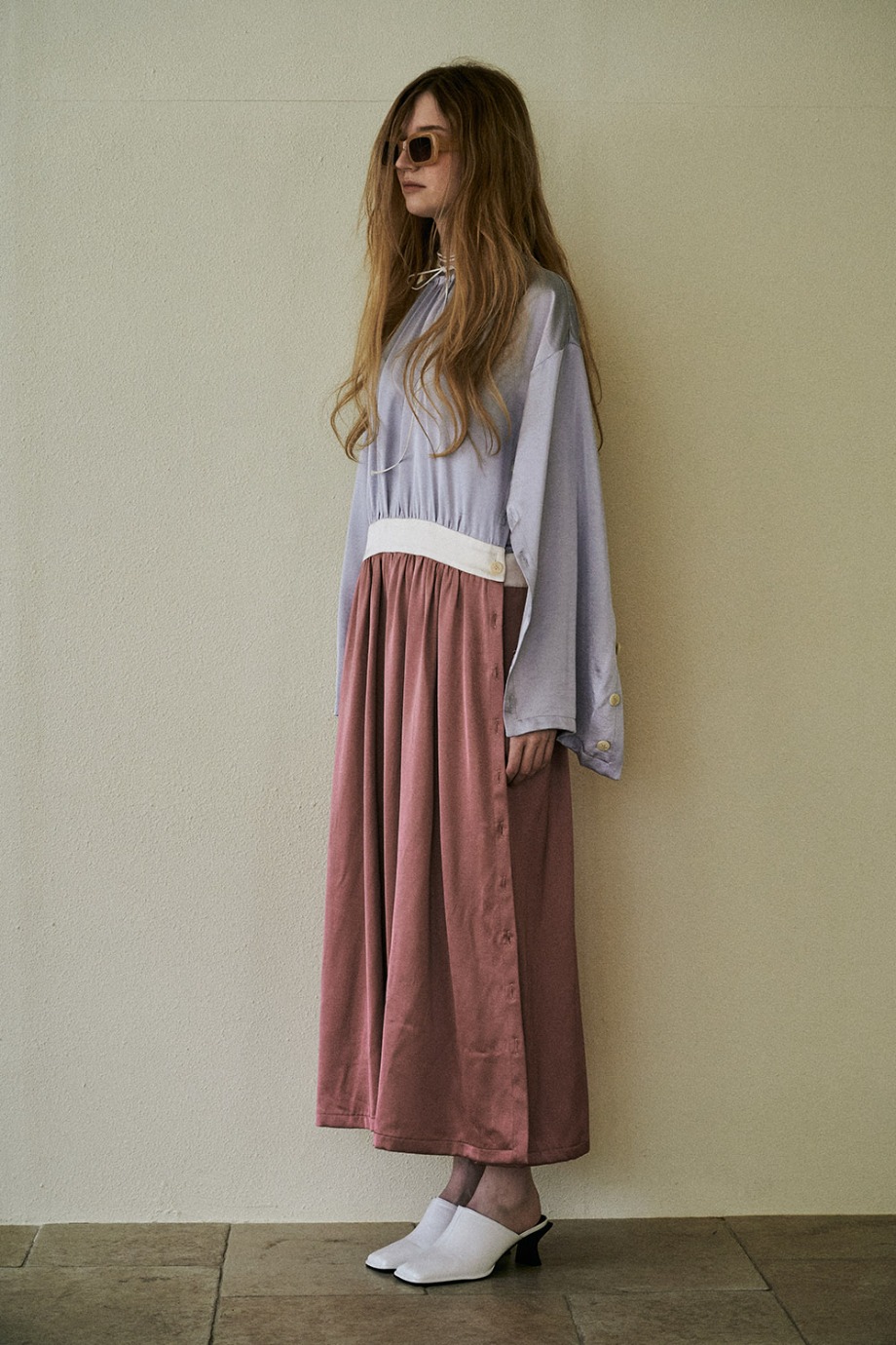 Long Sleeve Maxi Dress_ Dark Pink